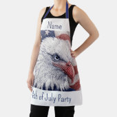 4 juli patriottische USA rood wit blauwe adelaar f Schort (Insitu)