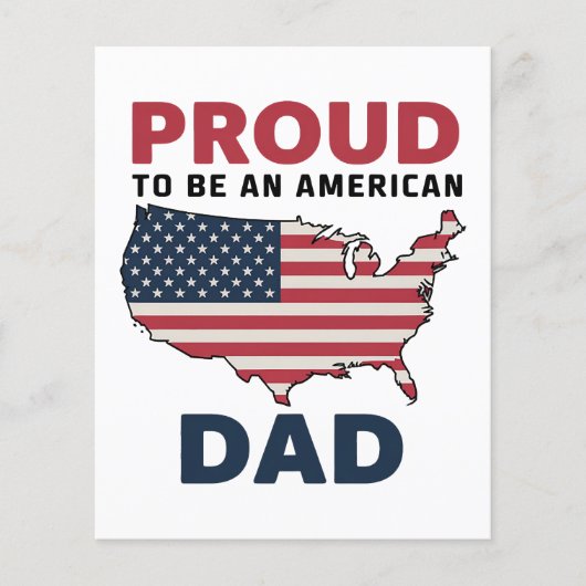 4 juli patriottische Vaderdag  Flyer (Voorkant)