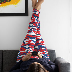 4 juli Patriottische Verenigde Staten Camo Leggings
