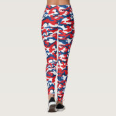 4 juli Patriottische Verenigde Staten Camo Leggings (Achterkant)