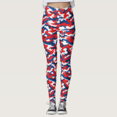 4 juli Patriottische Verenigde Staten Camo Leggings (Voorkant)