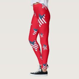 4 juli Patriottische Verenigde Staten vlag ster pa Leggings