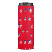 4 juli Patriottische Verenigde Staten vlag ster pa Thermosbeker (Achterkant)