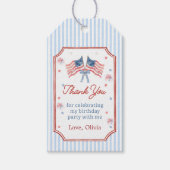 4 juli patriottische verjaardagscadeautag cadeaulabel (Voorkant)