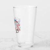 4 juli Patriottische Verpleegster Drink Glas (Links)