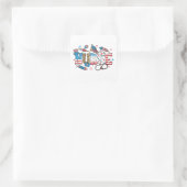 4 juli Patriottische Verpleegster Vierkante Sticker (Tas)