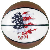 4 juli patriottische vredesventilator basketbal (Voorkant)