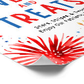 4 juli Patriottische zomer snoep en traktaties Tek Poster (Hoek)