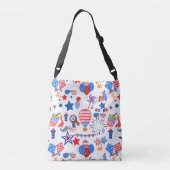 4 juli Patroon 04x4 Crossbody Tas (Achterkant)