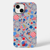 4 juli Patroon 04x4 LGrey BG Case-Mate iPhone Case (Achterkant)