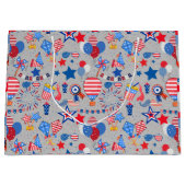 4 juli Patroon 04x4 LGrey BG Groot Cadeauzakje (Voorkant)
