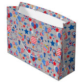 4 juli Patroon 04x4 LGrey BG Groot Cadeauzakje (Achterkant Gekanteld)