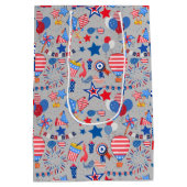 4 juli Patroon 04x4 LGrey BG Medium Cadeauzakje (Achterkant)