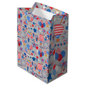 4 juli Patroon 04x4 LGrey BG Medium Cadeauzakje (Achterkant Gekanteld)