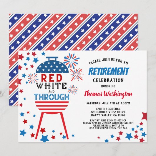 4 juli Pensioenfeest Kaart (Voorkant / Achterkant)