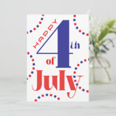 4 juli personaliseerbare kaart (Staand voorkant)