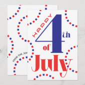 4 juli personaliseerbare kaart (Voorkant / Achterkant)