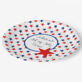 4 juli personaliseert tekstpatriottische picknick papieren bordje (Gekanteld)