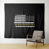 4 juli Pickleball Patriottische Vlag Cadeaus Wandkleed (In Situ (horizontaal))