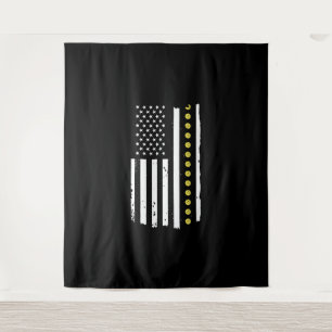 4 juli Pickleball Patriottische Vlag Cadeaus Wandkleed