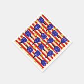 4 juli Pickleball Red White Blue Yellow Balls Servet (Hoek)