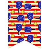 4 juli Pickleball Red White Blue Yellow Balls Vlaggetjes (Eerste vlag)