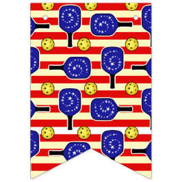 4 juli Pickleball Red White Blue Yellow Balls Vlaggetjes