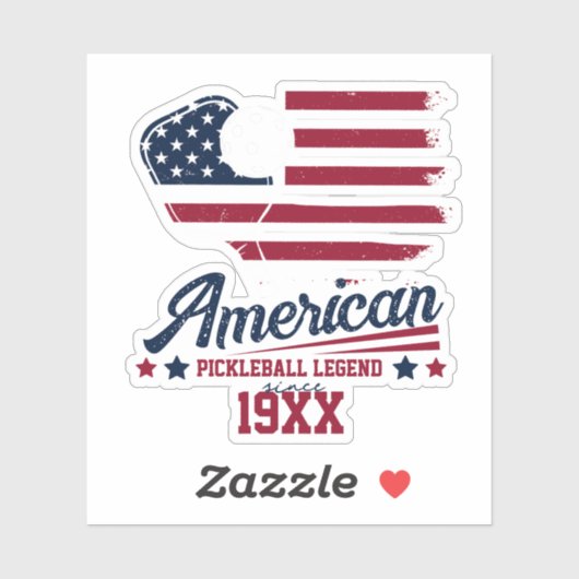 4 juli Pickleball USA Independence Day Gift Sticker (Vel)