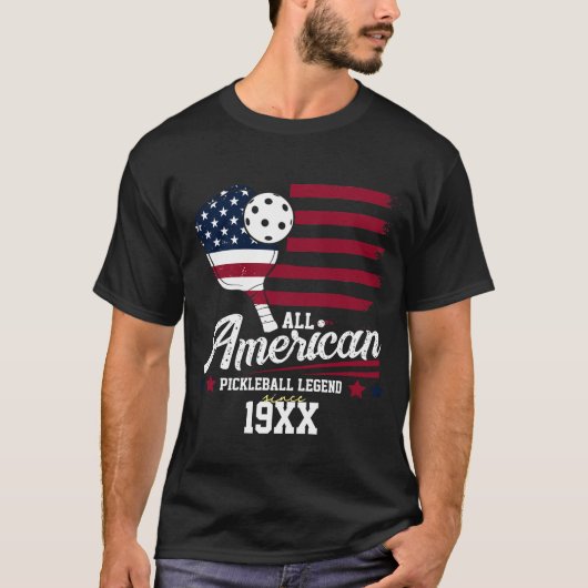 4 juli Pickleball USA Independence Day Gift T-shirt (Voorkant)