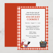 4 juli Picknick/Cookout Kaart (Voorkant / Achterkant)