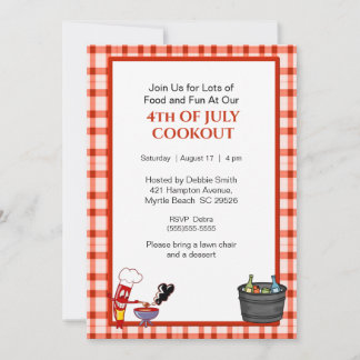 4 juli Picknick/Cookout Kaart