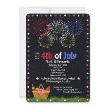 4 juli picknick onder vuurwerk nachtelijke hemel