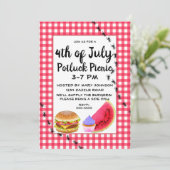 4 juli picknick watermeloenmieren kaart (Staand voorkant)