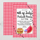 4 juli picknick watermeloenmieren kaart (Voorkant / Achterkant)