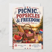 4 juli picknickuitnodiging – Patriottisch Buiten Kaart (Voorkant)