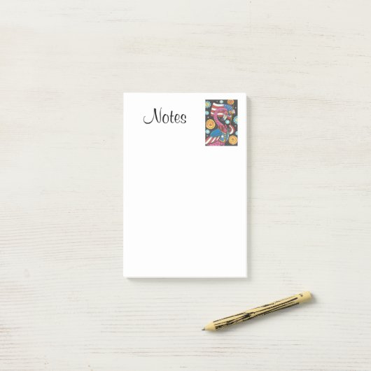 4 JULI PINK FLAMINGO 3M Post-it® notes (Op bureau)