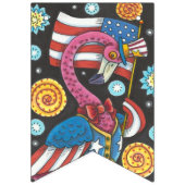 4 JULI PINK FLAMINGO, BIRD BUNTING BANNER (Eerste vlag)
