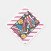 4 JULI PINK FLAMINGO, PATRIOTIC PAPER NAPKINS SERVET (Hoek)