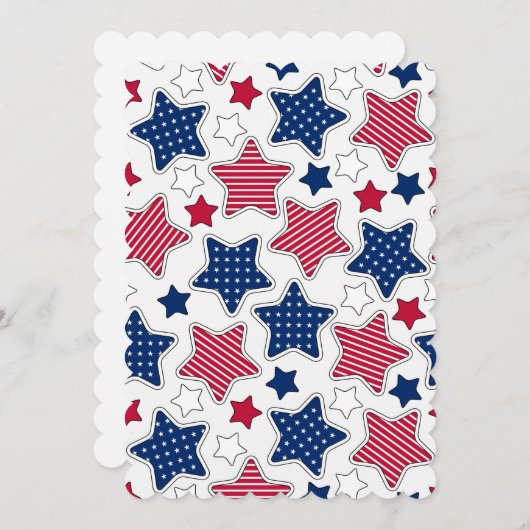 4 juli platte Wenskaart Kaart (Voorkant / Achterkant)