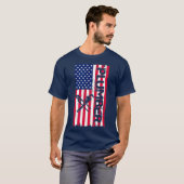 4 juli Plumber USA American Flag Patriotic T-shirt (Voorkant volledig)