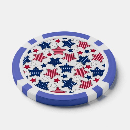 4 juli poker chips (Enkel)