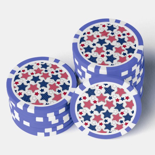 4 juli poker chips (Opstapeling)