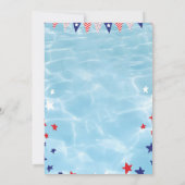 4 juli Pool Party Invitation Bewerkbare Zwemmen Kaart (Achterkant)