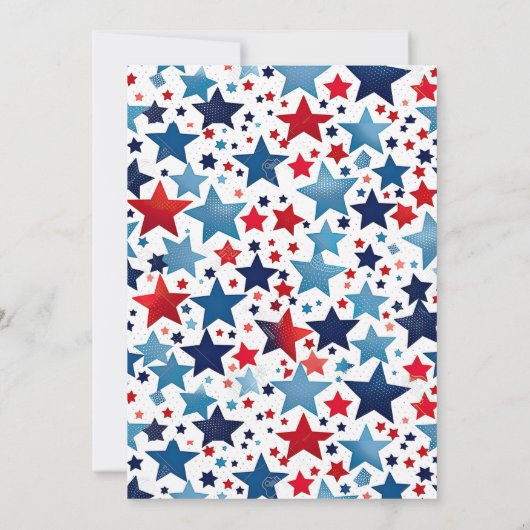 4 juli Pool Party Kaart (Achterkant)