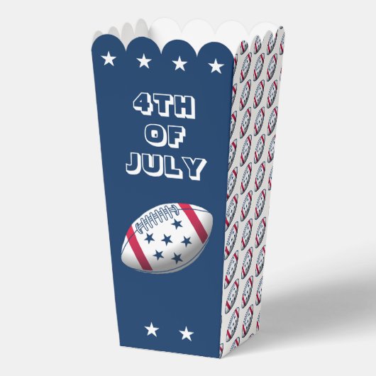 4 juli Popcorn Favor Box Bedankdoosjes (Voorkant)