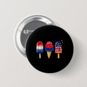 4 juli Popsicle Amerikaanse vlag Patriottische Sum Ronde Button 5,7 Cm (Voorkant /achterkant)
