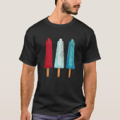 4 juli Popsicle Red White Blue American USA T-shirt (Voorkant)