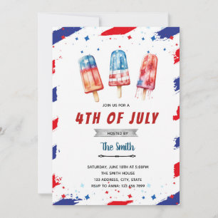 4 juli popsicle uitnodiging