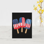 4 juli Popsicle vrouwen patriottische vierde van J Kaart (Gele Bloem)
