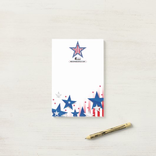 4 juli Post-it Notes (Op bureau)